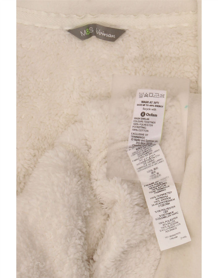 Damska kurtka polarowa Marks & Spencer UK 20 2XL Biała bawełna
