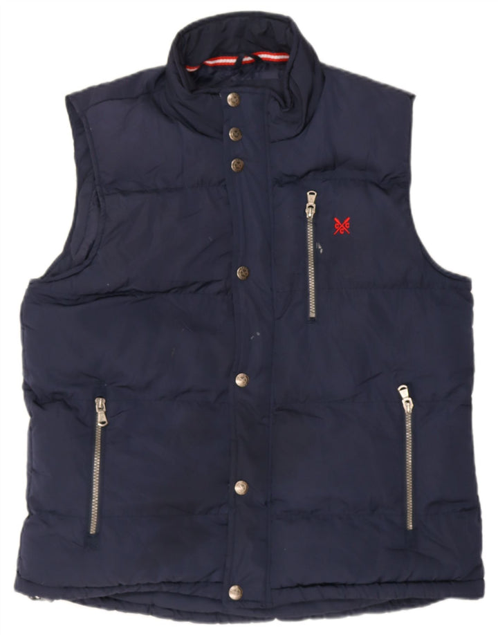 Crew Clothing Męska wyściełana kamizelka UK 38 Średni granatowy poliester