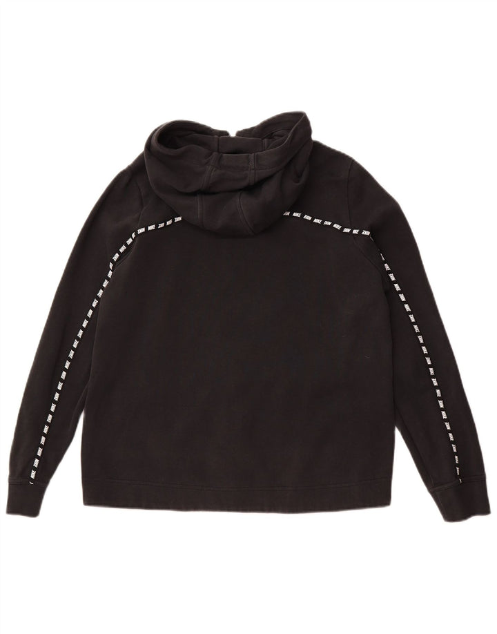 Damski sweter z kapturem i zamkiem błyskawicznym Nike UK 14, średni czarny, bawełniany