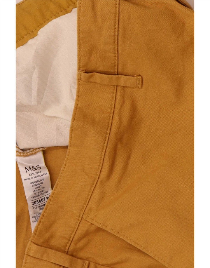 Marks & Spencer Męskie spodenki Chino W42 2XL Beżowa bawełna