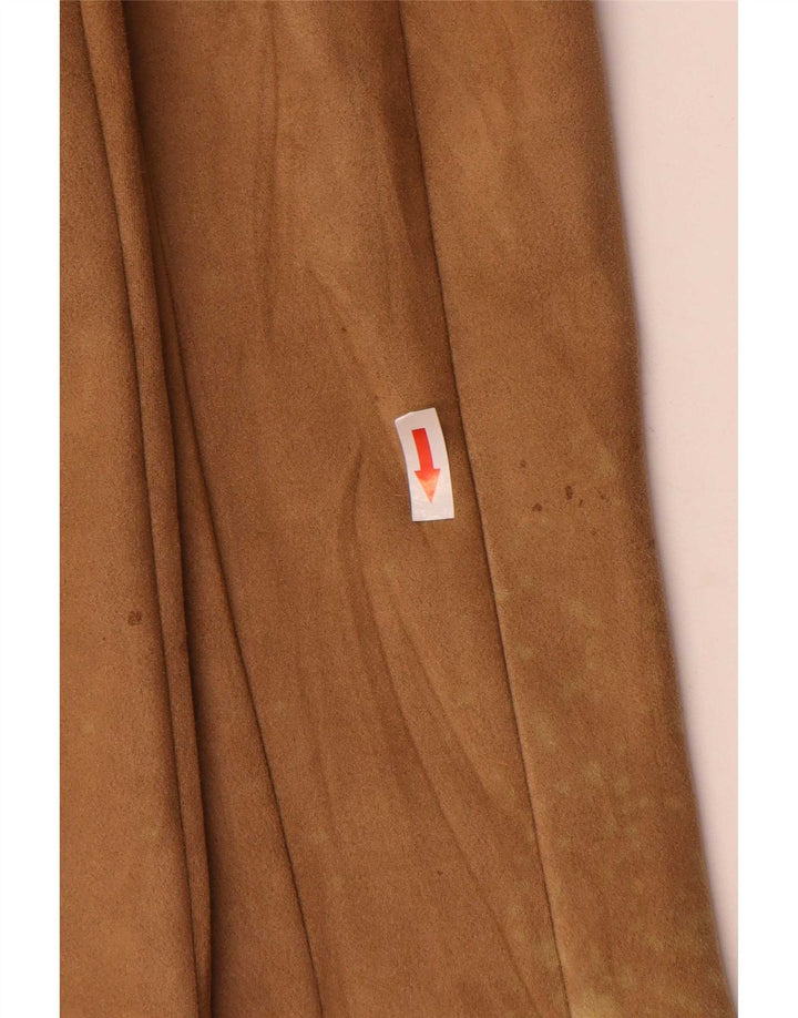 Damskie legginsy ze sztucznej skóry Zara UK 10, małe, brązowe, poliestrowe