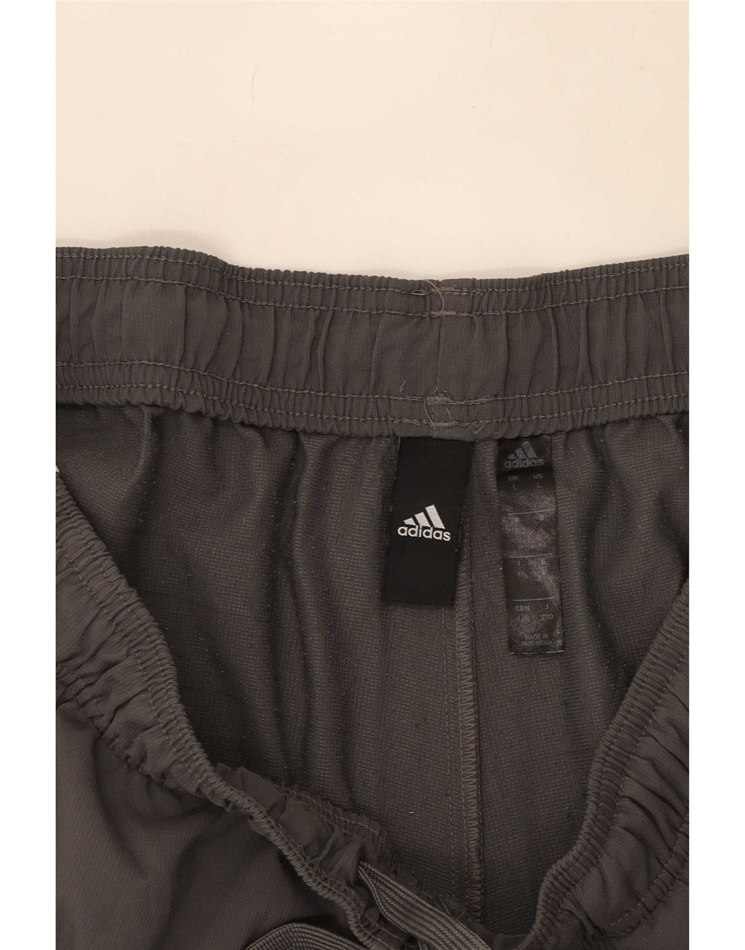Męskie spodenki sportowe Adidas, duże, szare, poliestrowe