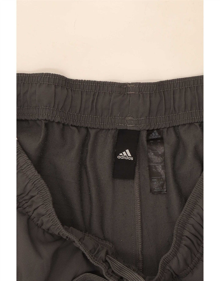 Męskie spodenki sportowe Adidas, duże, szare, poliestrowe