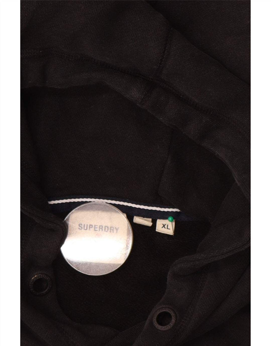 SUPERDRY Męski sweter z kapturem XL, czarny, bawełniany