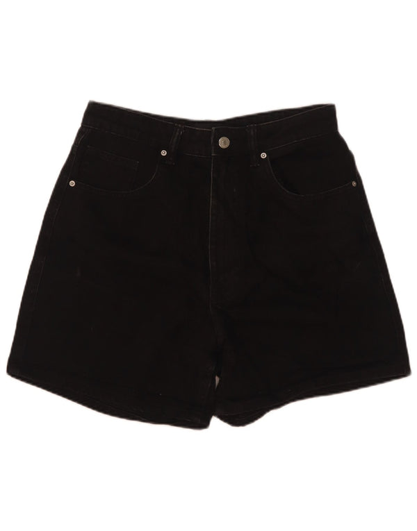Damskie spodenki jeansowe z wysokim stanem Zara EU 38 Small W28, czarna bawełna