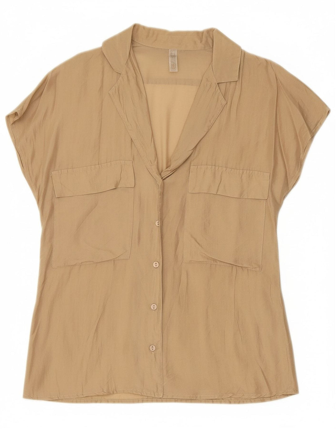 INTIMISSIMI Womens Short Sleeve Shirt UK 10 Small Beige