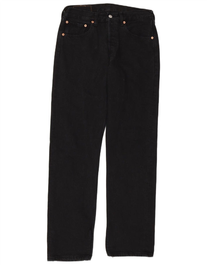 Męskie jeansy Levi's 501 Straight W31 L32 Czarne bawełniane