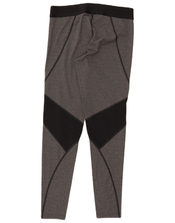 Damskie legginsy adidas Climacool Graphic UK 16/18, duże, szare, z blokami kolorów