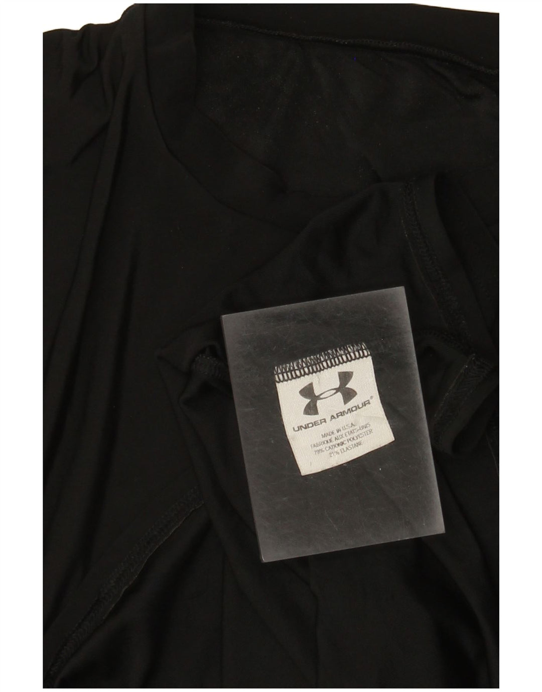Under Armour Męski T-shirt Top, Mały, Czarny, Bawełniany