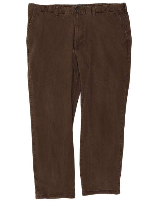 Męskie spodnie typu chino Regular Marks & Spencer W42 L29 Brązowa bawełna