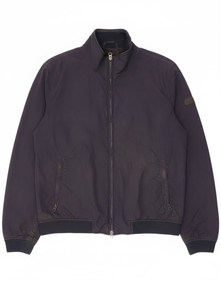 Męska kurtka bomber Woolrich UK 40, duża granatowa, poliamidowa