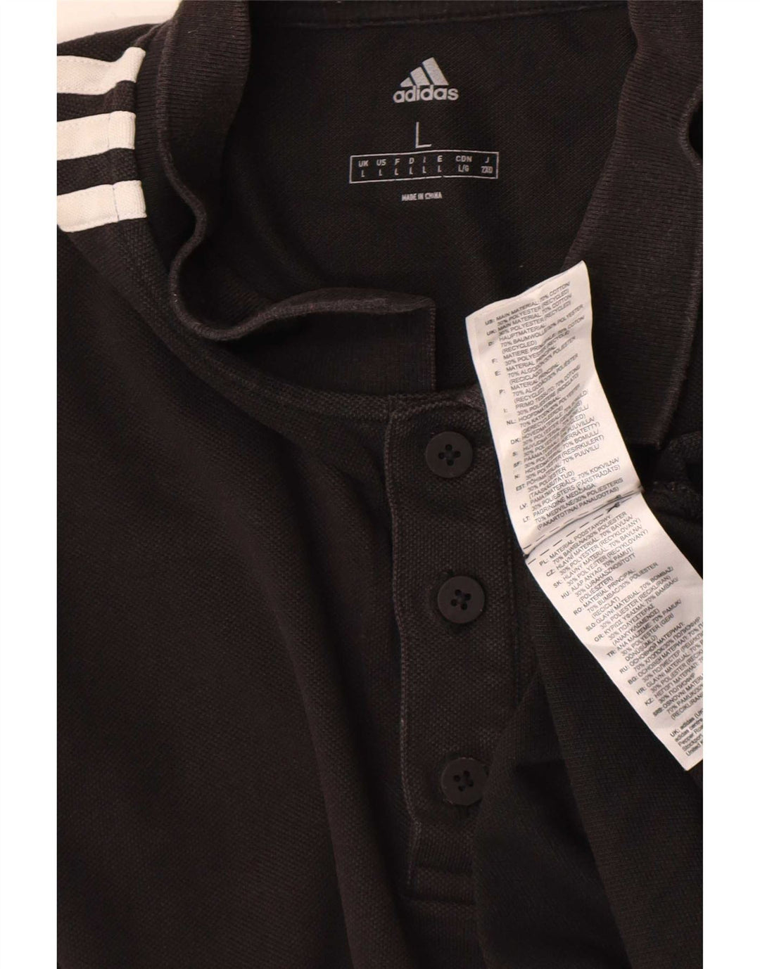 Męska koszulka polo Adidas, duża, czarna, bawełniana