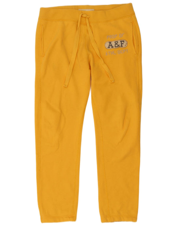 Męskie spodnie dresowe Abercrombie & Fitch z grafiką UK 16, duże, żółte
