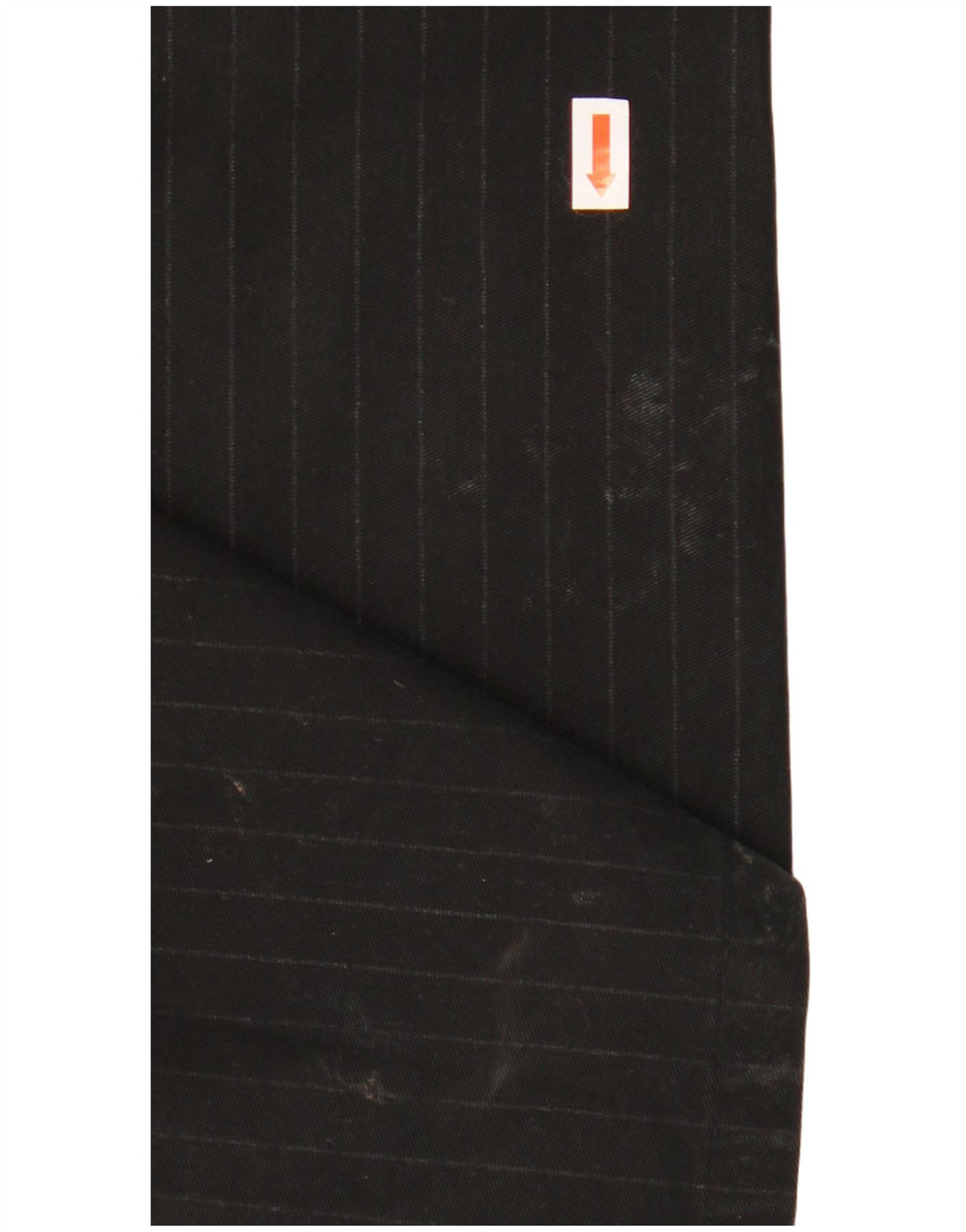 Damskie proste spodnie garniturowe TOMMY HILFIGER W32 L32 Czarne bawełniane paski