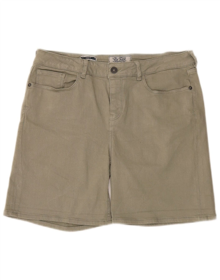 Damskie spodenki jeansowe Fat Face UK 12 Medium W32, bawełna khaki