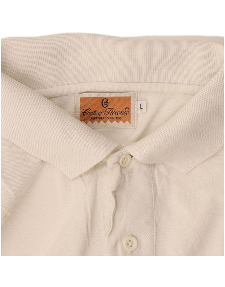 Męska koszulka polo Conte of Florence, duża, biała