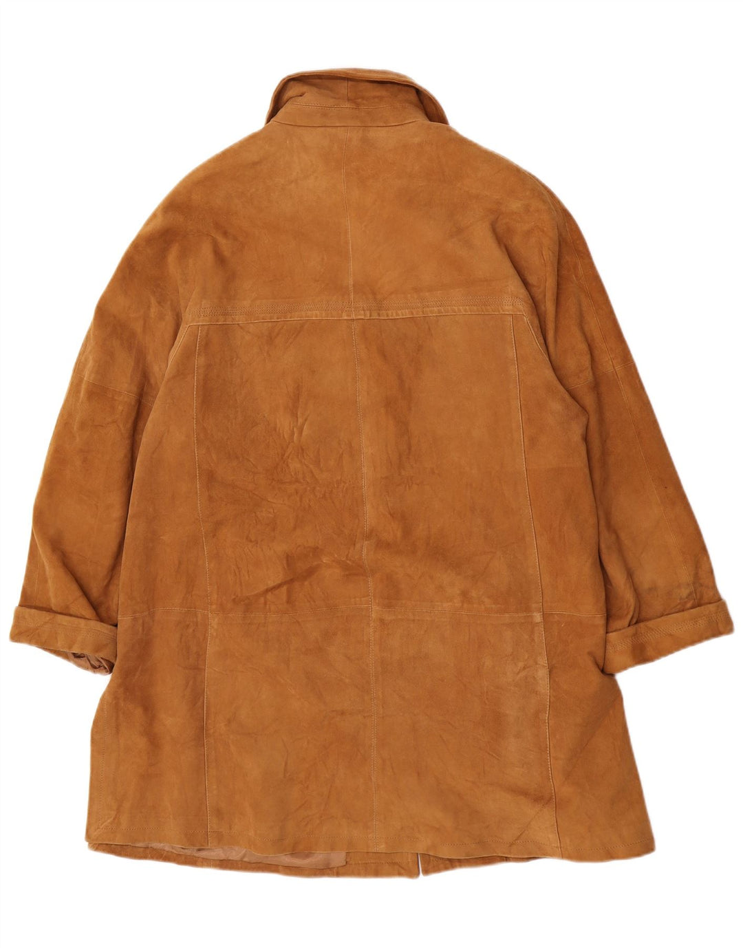 Damski płaszcz oversize Forester IT 48 XL, brązowa skóra