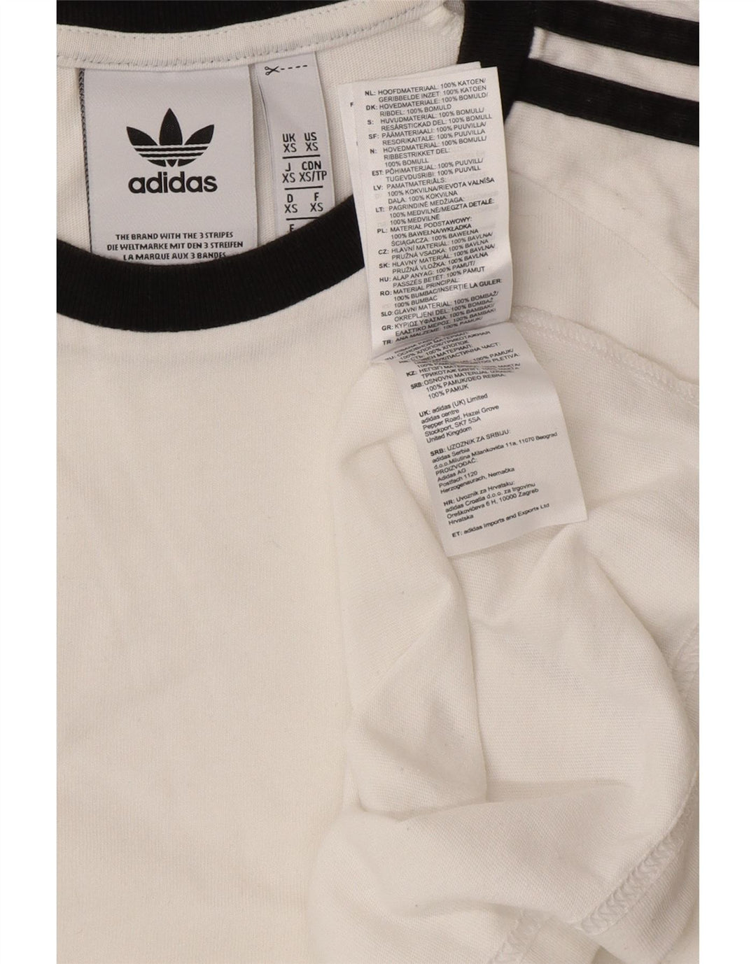 T-shirt męski ADIDAS Top XS, biała bawełna
