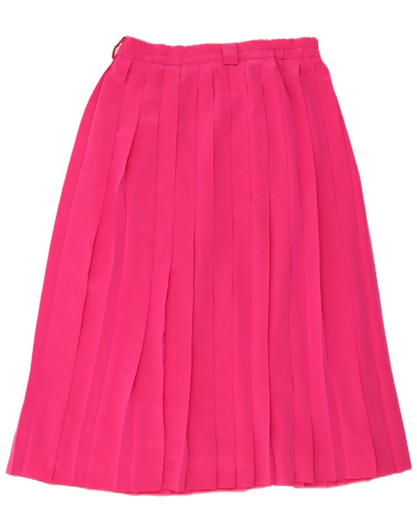 MICHAEL H. Womens Pleated Skirt UK 16 Large W32  Pink Polyester