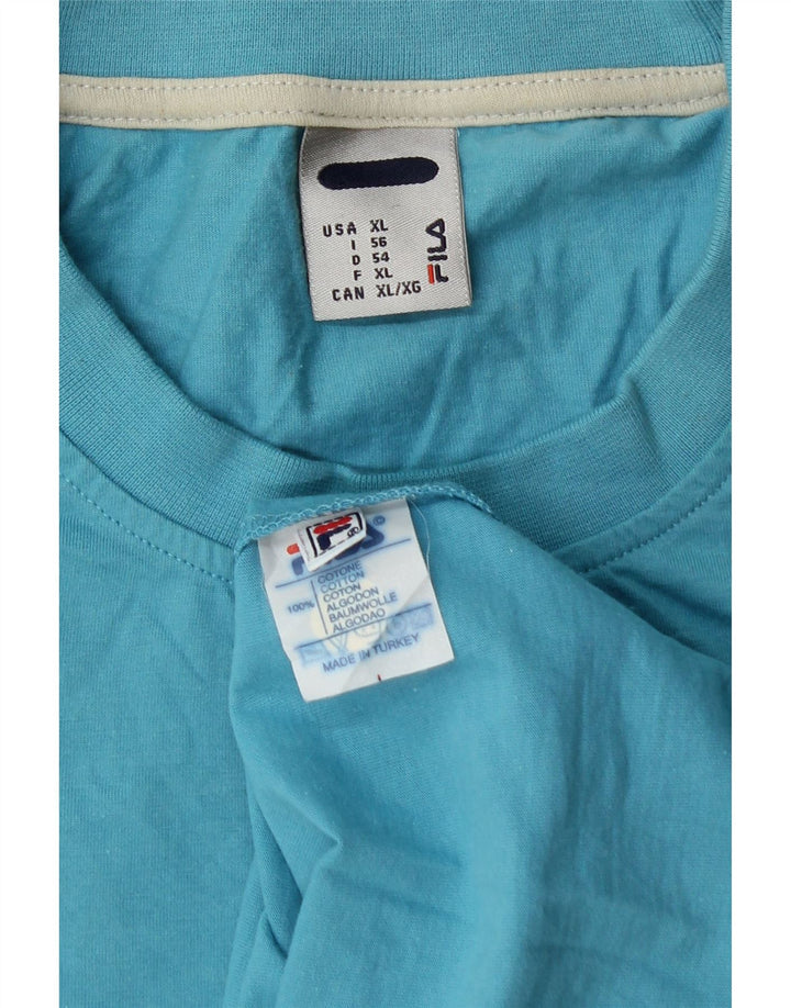 FILA Męska koszulka T-shirt XL, niebieska, bawełniana