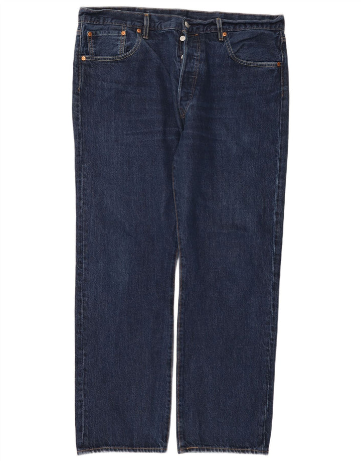 Męskie dżinsy Levi's 501 Straight W38 L30 Granatowa bawełna