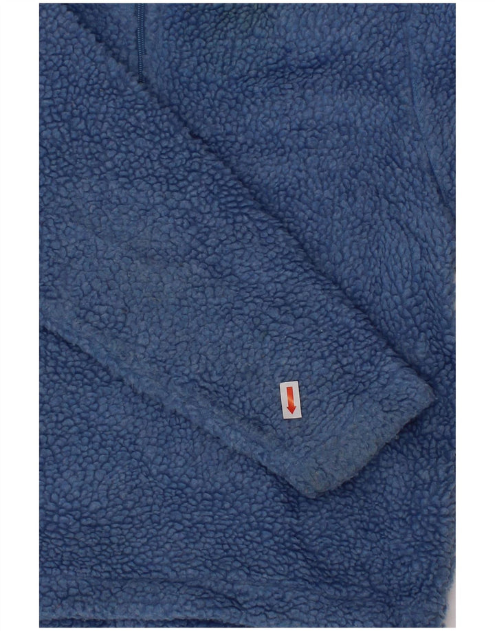 NAPAPIJRI Chłopięcy, graficzny sweter polarowy z zamkiem błyskawicznym, 3-4 lata, niebieski poliester