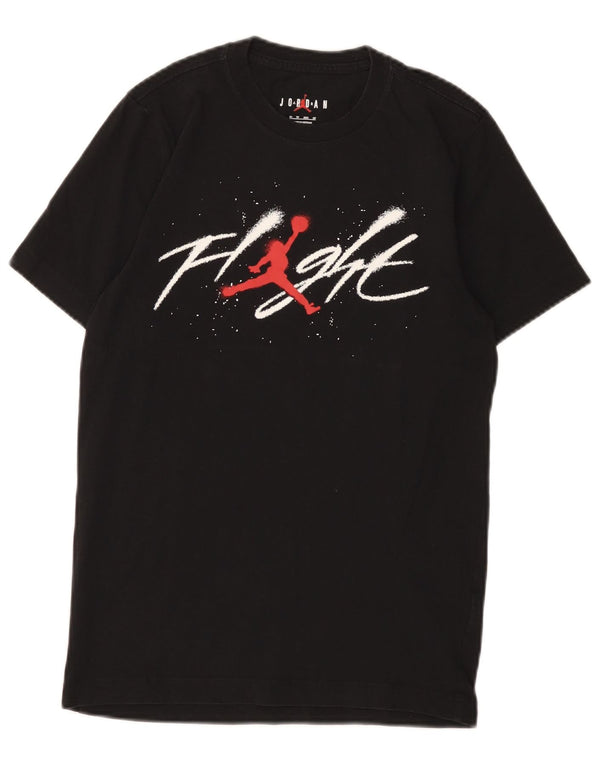 Męski T-shirt z grafiką Jordan, top XS, czarna bawełna