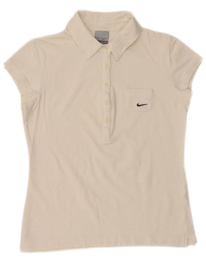 Damska koszulka polo Nike Crop UK 10/12 Średnia Biała