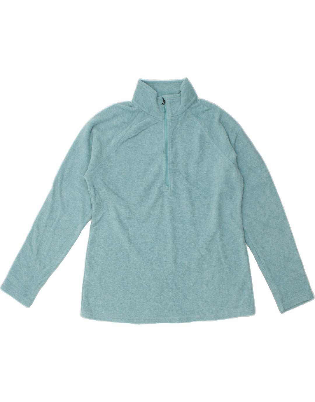 EDDIE BAUER Womens Zip Neck Fleece Jumper UK 14 Medium Blue Polyester Vintage Eddie Bauer and Second-Hand Eddie Bauer from Messina Hembry 