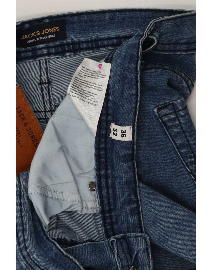 Męskie proste dżinsy Jack & Jones W36 L26 Niebieskie bawełniane