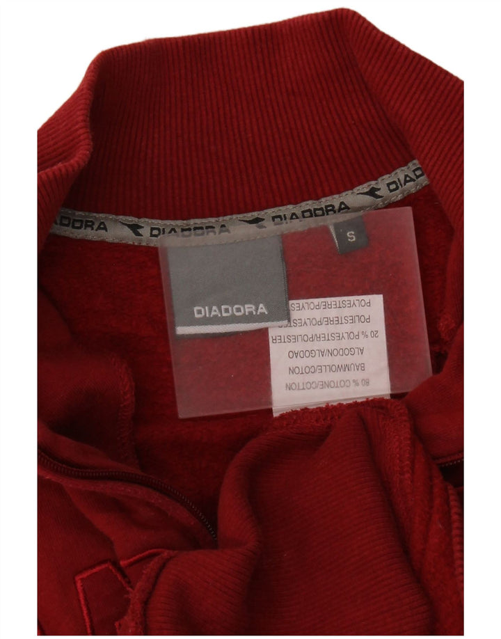 Damska bluza oversize Diadora z grafiką i zamkiem błyskawicznym, UK 10, mała czerwona
