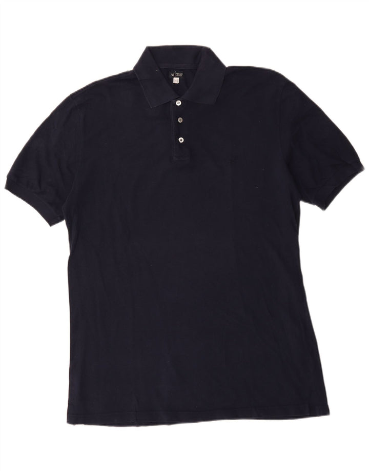 Męska koszulka polo Armani Jeans, duża, granatowa, bawełniana