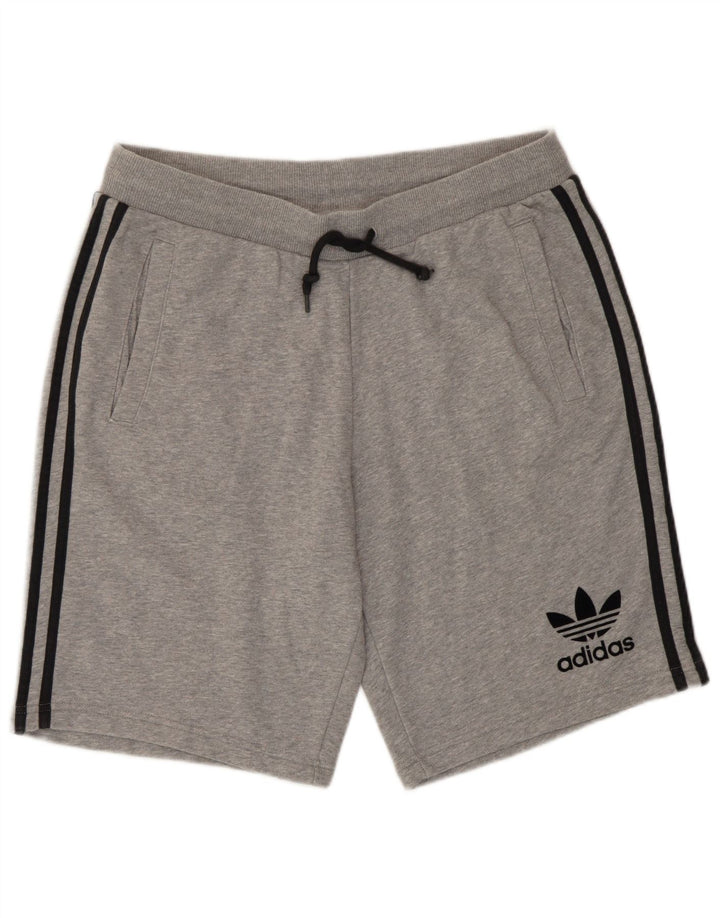 Męskie spodenki sportowe Adidas, duże, szare, nakrapiane