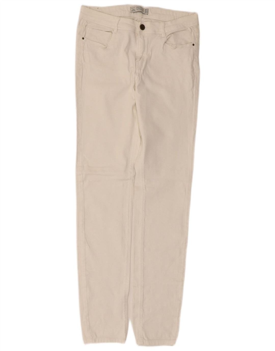 Damskie jeansy Zara Trafaluc Slim EU 40 Medium W30 L30 Białe
