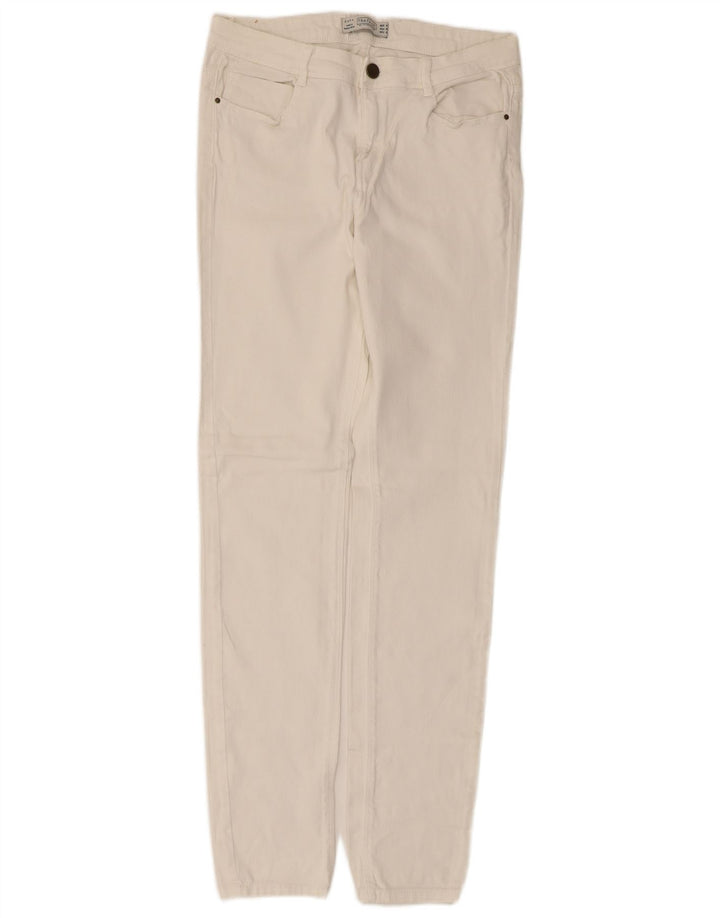 Damskie jeansy Zara Trafaluc Slim EU 40 Medium W30 L30 Białe