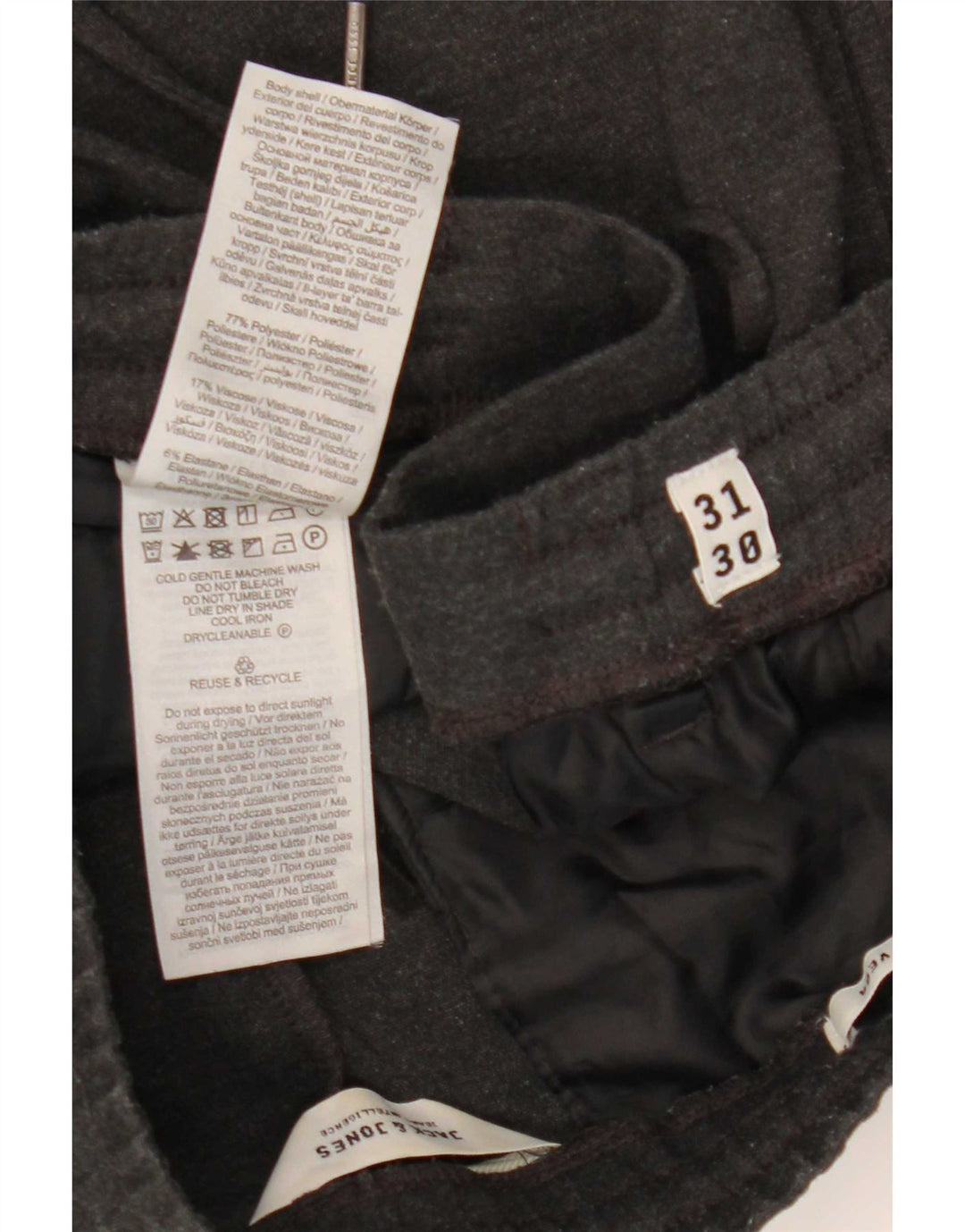 Męskie krótkie spodnie Jack & Jones W31 L24 Szary poliester