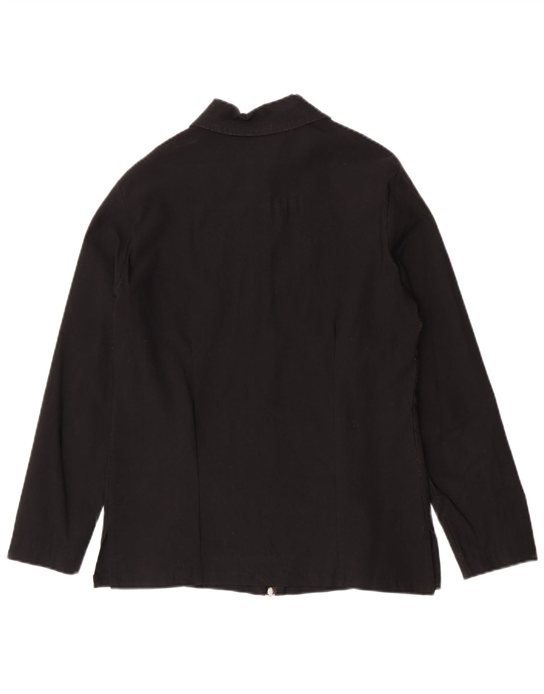 Kurtka damska w stylu vintage, bluza UK 14, średnia czarna wiskoza