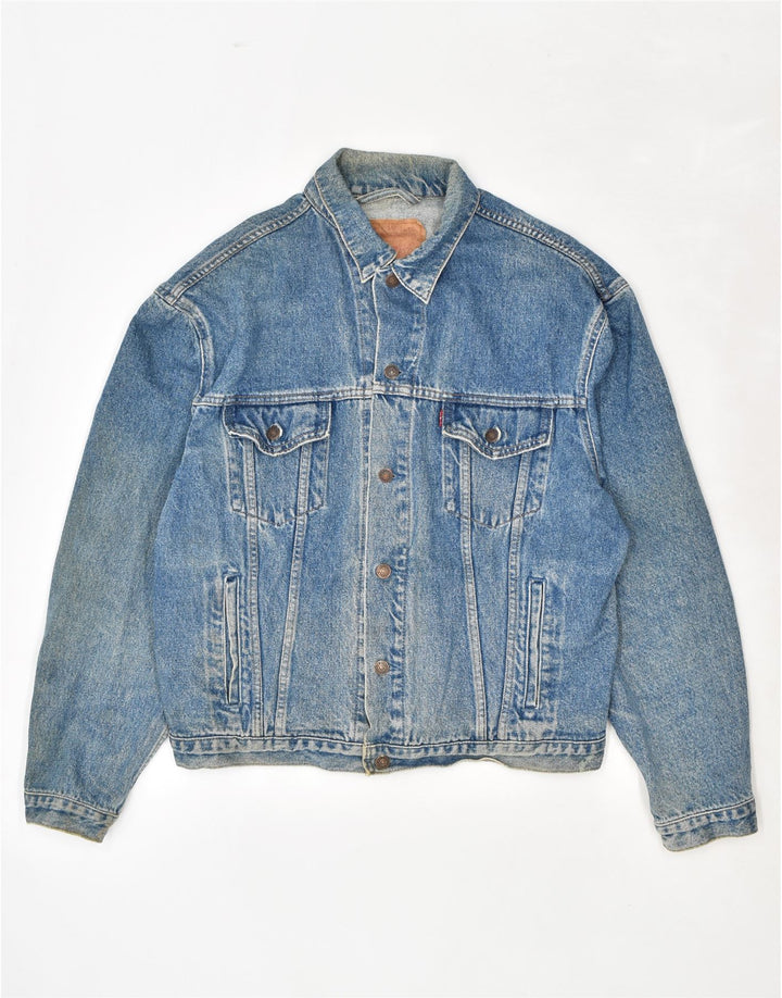 Męska kurtka dżinsowa LEVI'S UK 42 XL, niebieska, bawełniana
