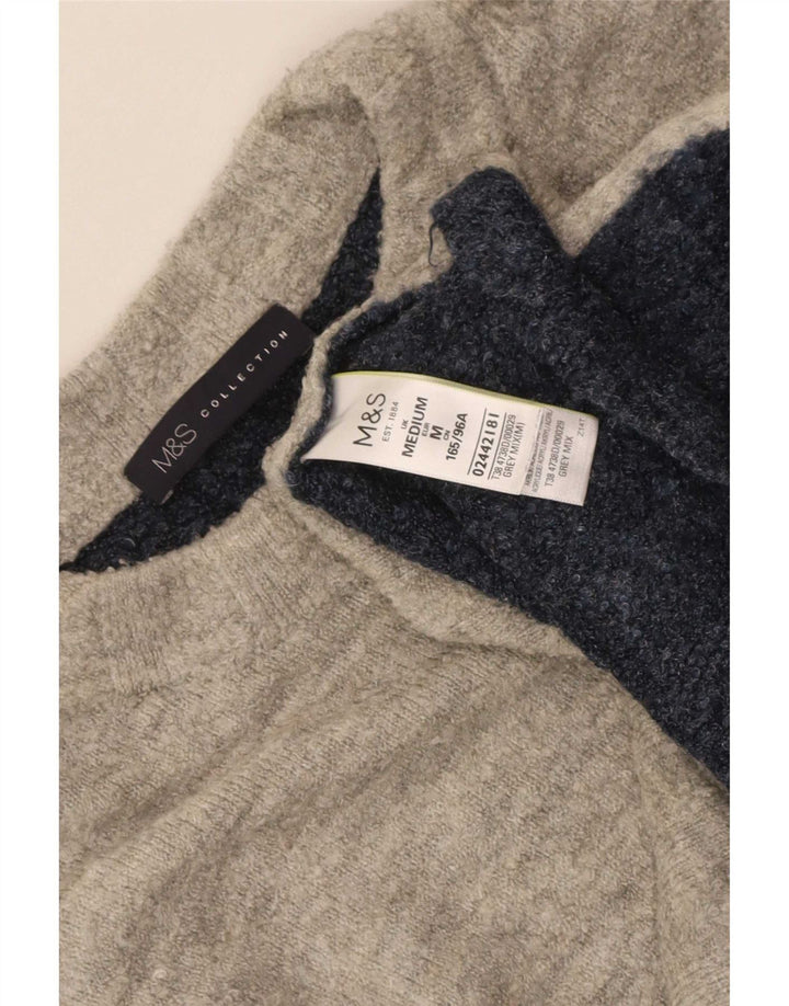 Sweter damski Marks & Spencer z okrągłym dekoltem, UK 14, średni szary