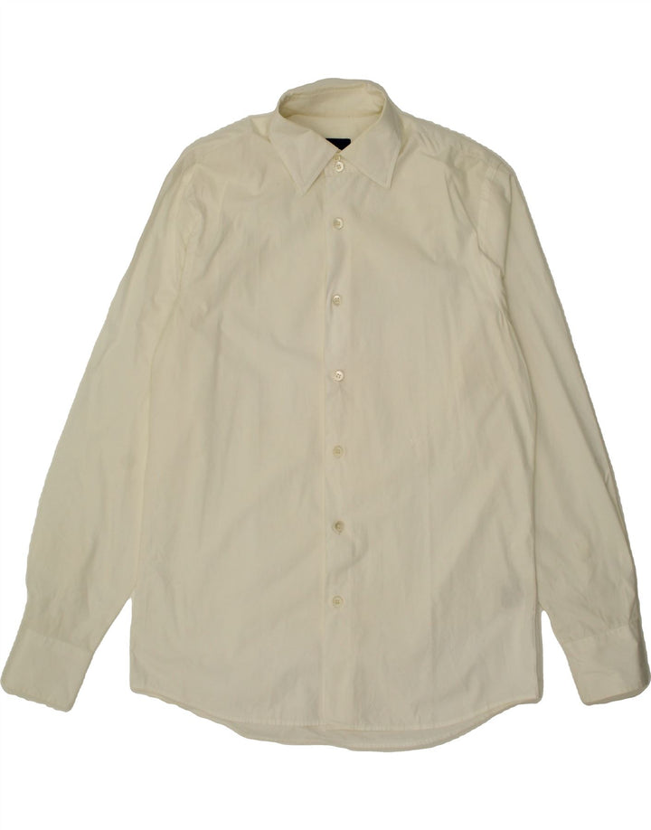 GAS Mens Shirt Size 16 Large White Cotton Vintage Gas and Second-Hand Gas from Messina Hembry 