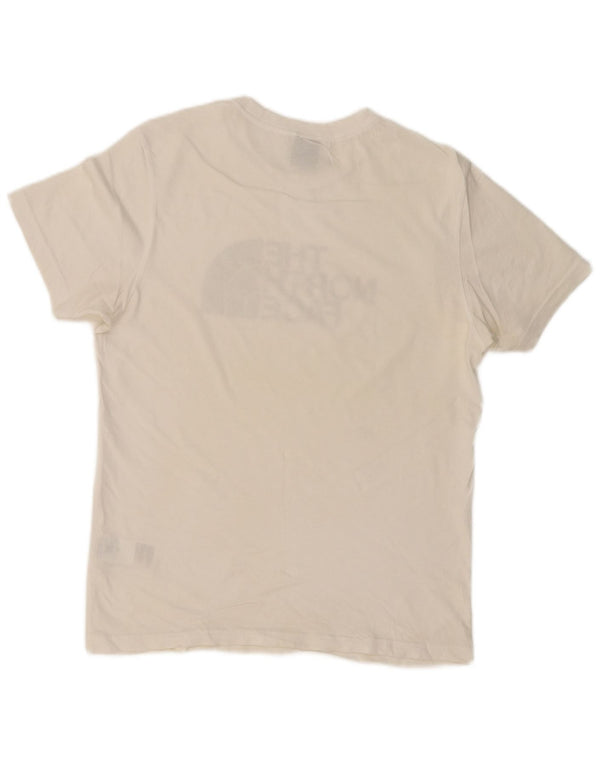 THE NORTH FACE Mens Graphic T-Shirt Top Small White Cotton