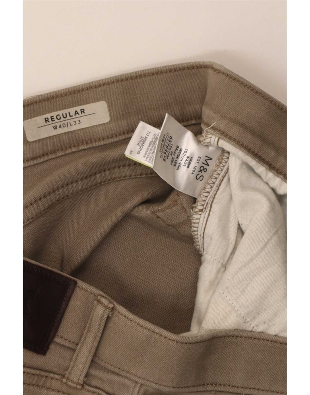 Spodnie damskie Marks & Spencer Straight Regular W40 L33 Beżowe