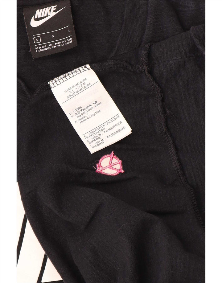 Męska bluza Nike Graphic o regularnym kroju, duża, czarna, bawełniana