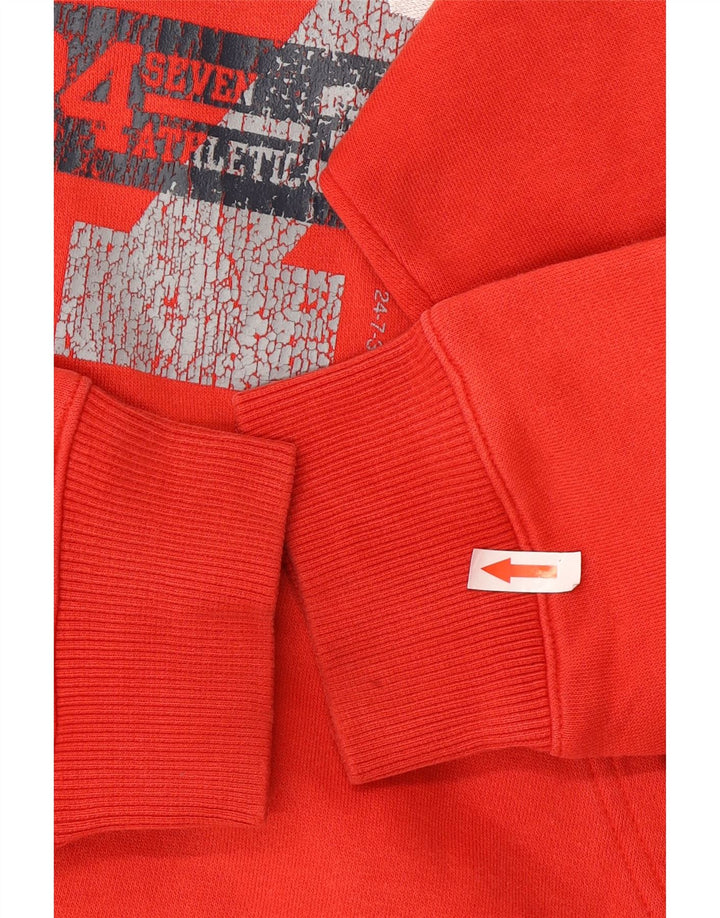 Chłopięcy sweter z kapturem Nike z grafiką 10-11 lat, średni czerwony, bawełniany
