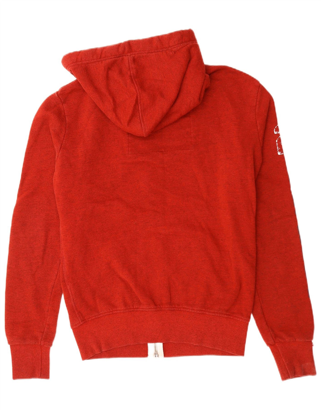 Męski sweter z kapturem i zamkiem błyskawicznym Superdry, mały, czerwony, bawełniany