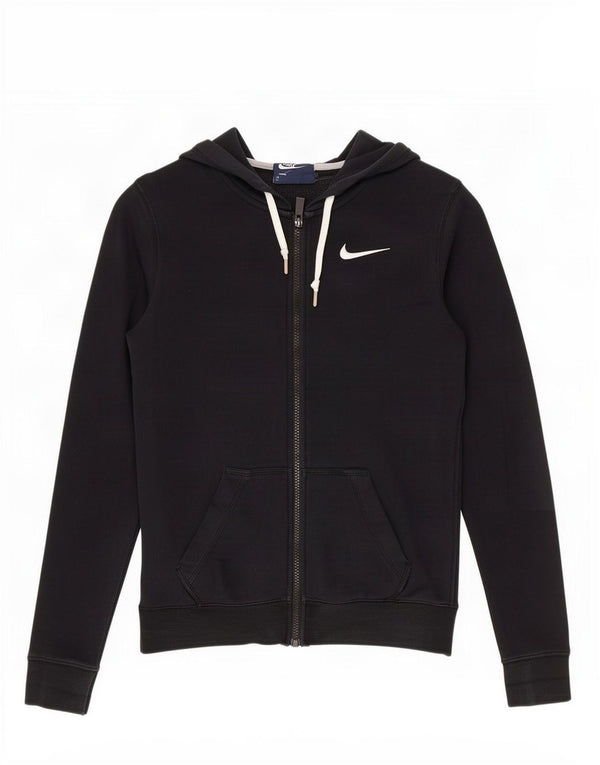 Damski sweter z kapturem i zamkiem błyskawicznym Nike UK 6 XS, czarna bawełna