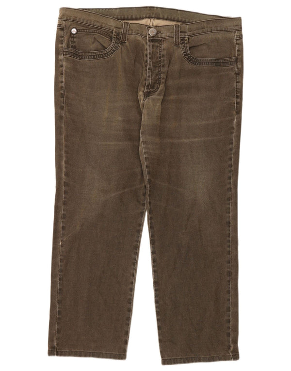 ICEBERG Mens Straight Jeans W38 L27 Khaki Cotton