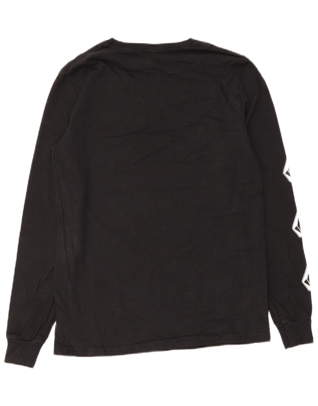 Męski graficzny top Volcom z długim rękawem, mały, czarny, bawełniany