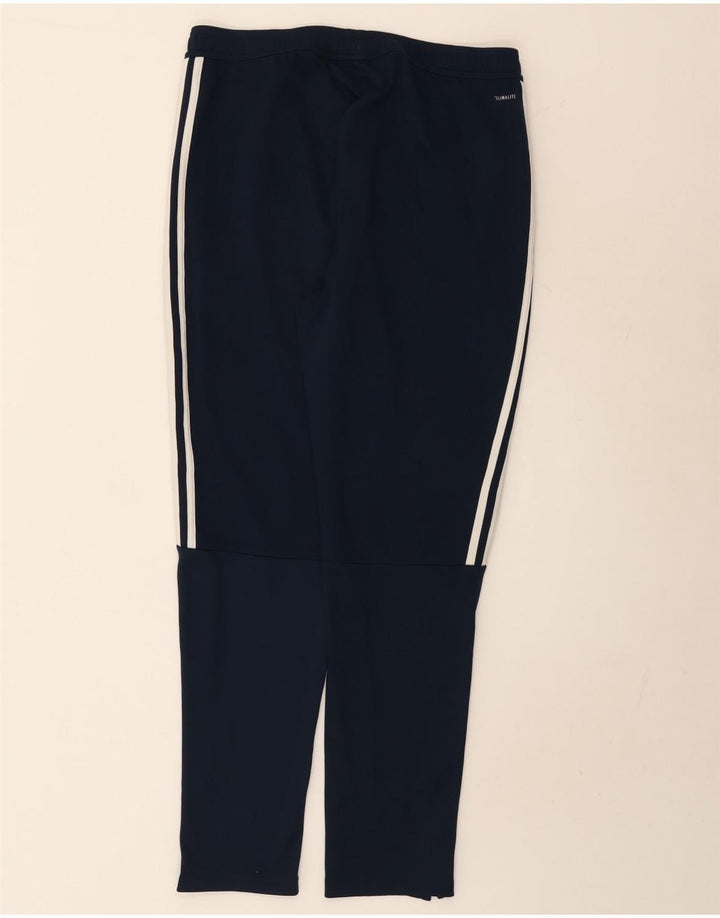 Męskie spodnie dresowe Adidas Climalite, duże, granatowe, z poliestru