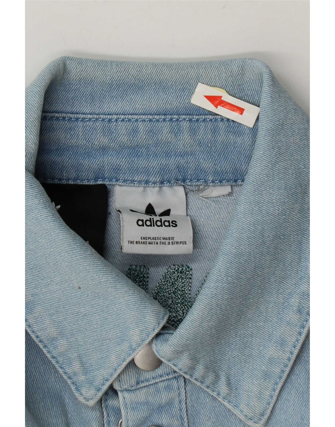Męska koszulka dżinsowa Adidas Graphic z krótkim rękawem, średnio niebieska